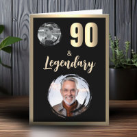90 & Legendary 2 Photos 90th Birthday Gold