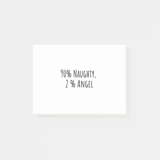 90% Naughty, 2 % Angel Post-it Notes (Front)