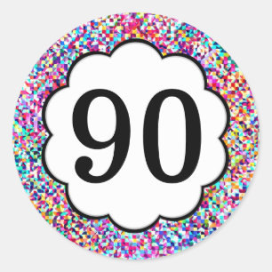 90 - Numbers Colourful Stickers