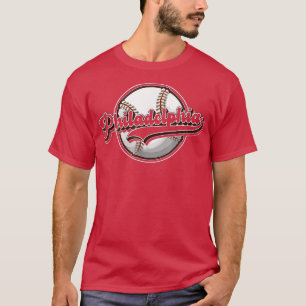 90 Philly Cityscape Baseball Philadelphia Skyline  T-Shirt
