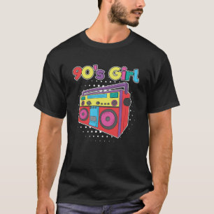 90 s Girl Cassette Tape Player Boombox Radio T-Shirt