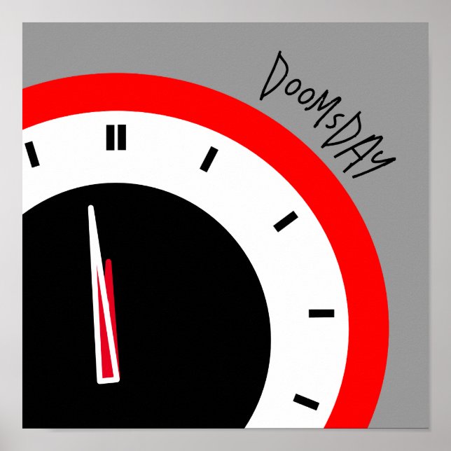 90 Seconds Till Midnight Dire Prediction Anti-war Poster (Front)