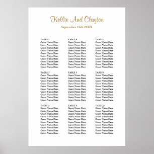 90 Simple Wedding Seating Chart