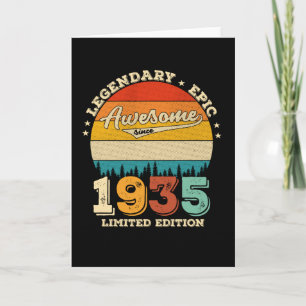 90 Year Old Bday 1935 Awesome 90th Birthday Gift Card