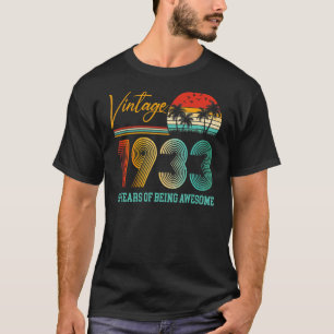 90 Year Old Boys Girls Vintage 1933 90th Birthday T-Shirt