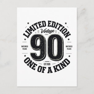 90 Year Old Gifts Vintage 1935 Limited Edition  Holiday Postcard