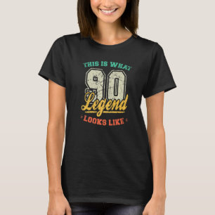 90 Year Old Legend This Is What 90 Looks Like Retr T-Shirt