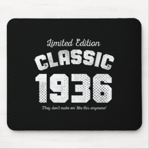 90 Year Old Men Vintage Clic Car 1936 90th Birthda Mouse Pad