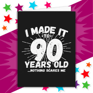 90 Year Old Sarcastic Meme Funny 90th Birthday Card