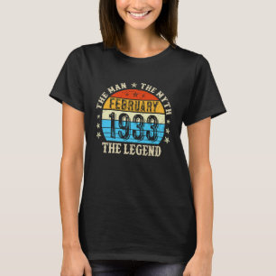 90 Year Old The Man Myth Legend February 1933 90th T-Shirt