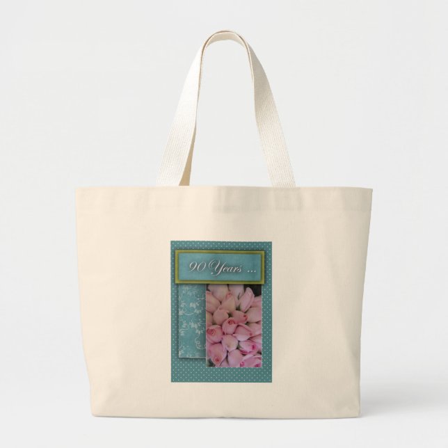 90 years and counting ... large tote bag (Front)