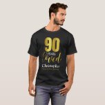 90 Years Loved 90th Birthday T-Shirt<br><div class="desc">A fabulous custom 90 years loved tshirt. This 90th birthday party shirt would be a fabulous way to make an entrance at your party! Or gift it from the grandkids to a special grandma or grandpa. Custom personalised name and message.</div>