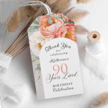 90 Years Loved Feminine Floral 90th Birthday