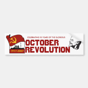 90 YEARS OCTOBER REVOLUTION BUMPER STICKER