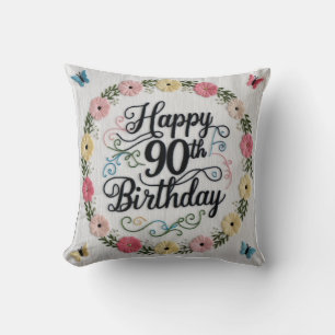 90 Years of Love” Throw Pillow: A Heartfelt Tribut Cushion