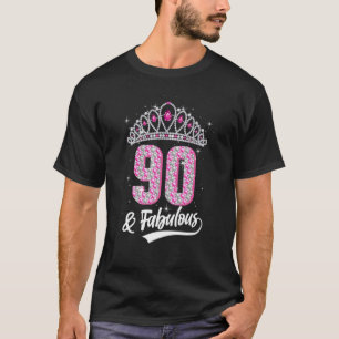 90 Years Old  90 & Fabulous 90th Birthday Diamond  T-Shirt