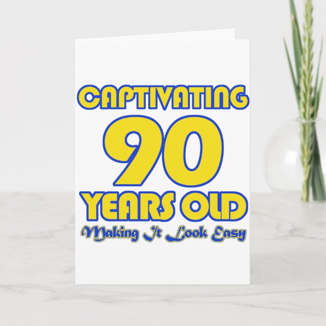 90 YEARS OLD BIRTHDAY DESIGNS CARD (Front)