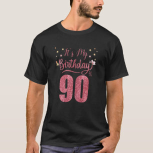 90 Years Old It's My Birthday Awesome Birthday Par T-Shirt