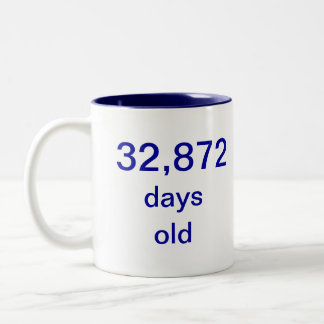 90 years old Two-Tone coffee mug