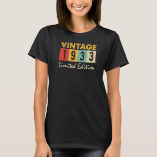 90 Years Old Vintage 1933 90th Birthday T-Shirt