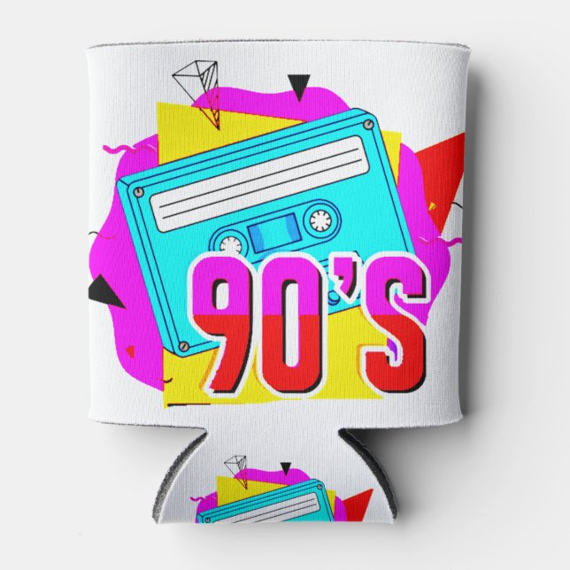 90er Jahre Old School Vibes Shirt Designs Geschenk Can Cooler (Front)
