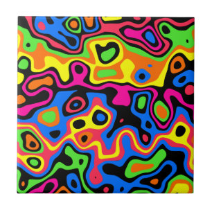 90s 70s Revival Swirl Ceramic Tile