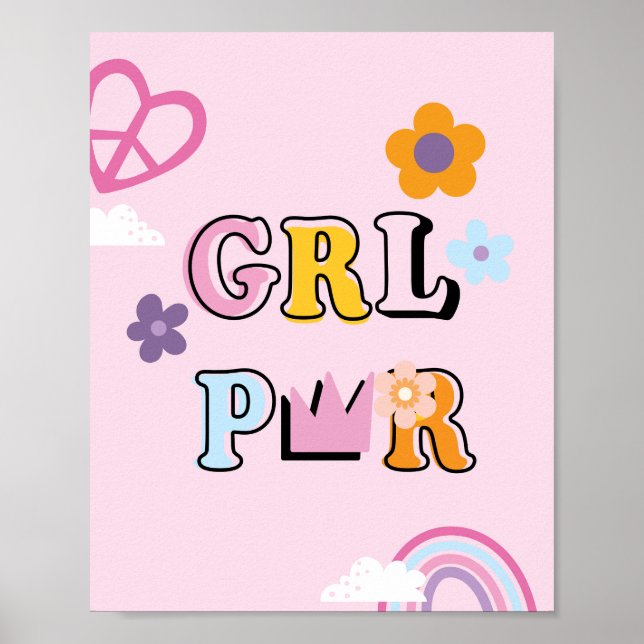 90s Aesthetic  Grl Pwr Poster (Front)