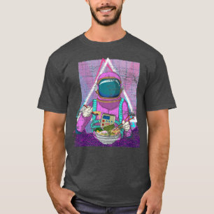 90s Art Space Astronomy Vaporwave Ramen Noodles As T-Shirt