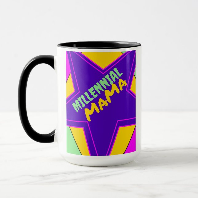 90s Baby Millennial MaMa  Mug (Left)
