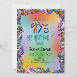 90's Birthday Invitation
