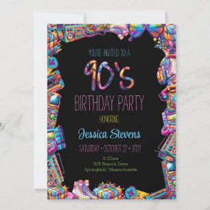 90's Birthday Invitation