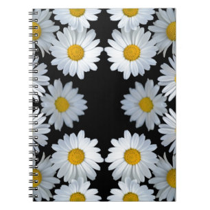 90s black daisy notebook