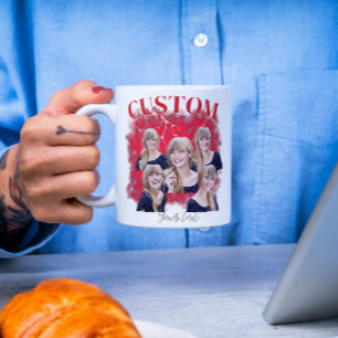 90's bootleg rap tee custom photo coffee mug