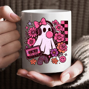 90s Bubblegum Aesthetic Retro Ghost Girl Halloween Coffee Mug