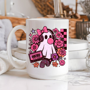 90s Bubblegum Aesthetic Retro Ghost Girl Halloween Coffee Mug
