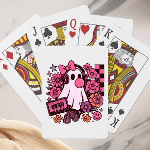 90s Bubblegum Aesthetic Retro Ghost Girl Halloween Playing Cards