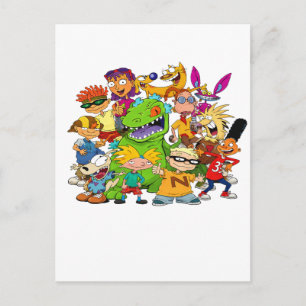 90's Cartoon Mash-Up T-Shirt  Postcard