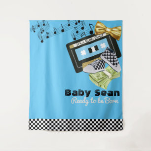 90's Cassette Hip Hop Baby Shower Photo Backdrop Tapestry