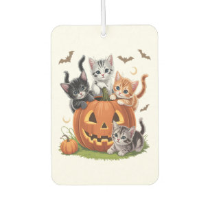 90s Cat Pumpkin Halloween Floral Spooky Season Car Air Freshener