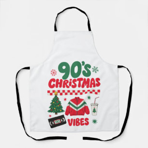 90's Christmas Vibes Retro Nostalgia VHS Tracksuit Apron