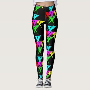 90s Colourful Shape Leggings