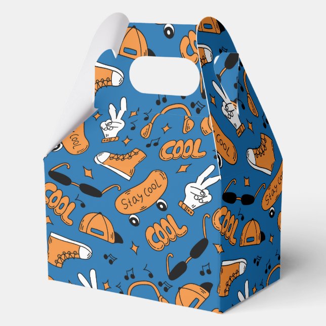 90s Comic Pattern Favour Box (Back)