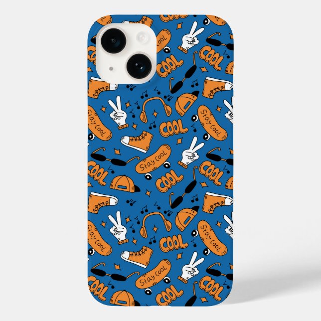 90s Doodle Pattern Case-Mate iPhone Case (Back)