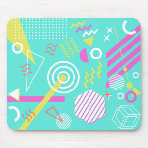 90s geometric pattern mouse pad