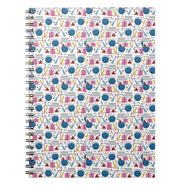 90s Geometric shapes Notebook (Front)
