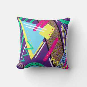 90's Geometrical Pattern Cushion