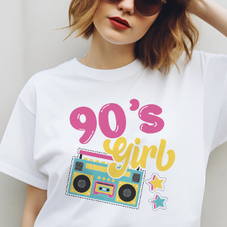 90's Girl Boombox Hippie Retro Groovy T-Shirt