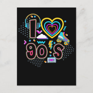 90s Girl Music Party Roller Skating Disco 1990s Postcard