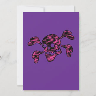 90s Goth Rockabilly Skull and Crossbones Punk Joll Invitation