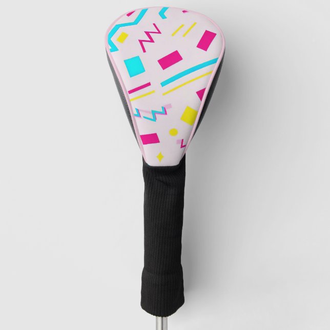 90's Hand Drawn Doodle Golf Head Cover (Front)